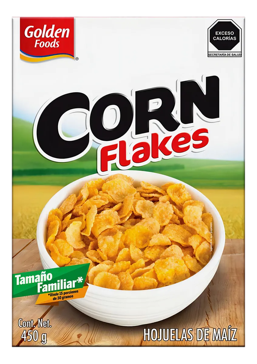 CEREAL CORN FLAKES GOLDEN FOODS 18/450GR