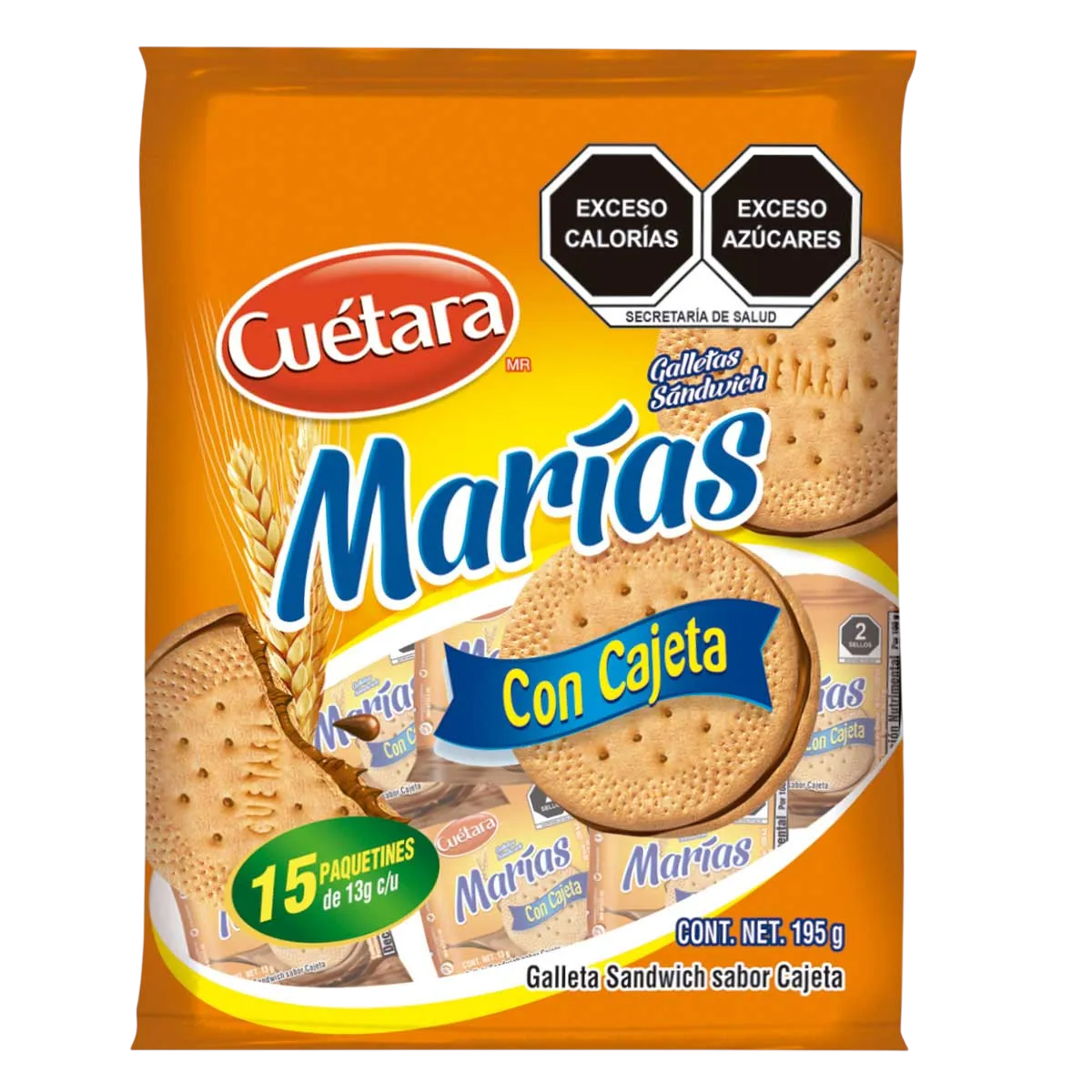 GALLETAS MARIAS C/CAJETA CUETARA 20/195 GR