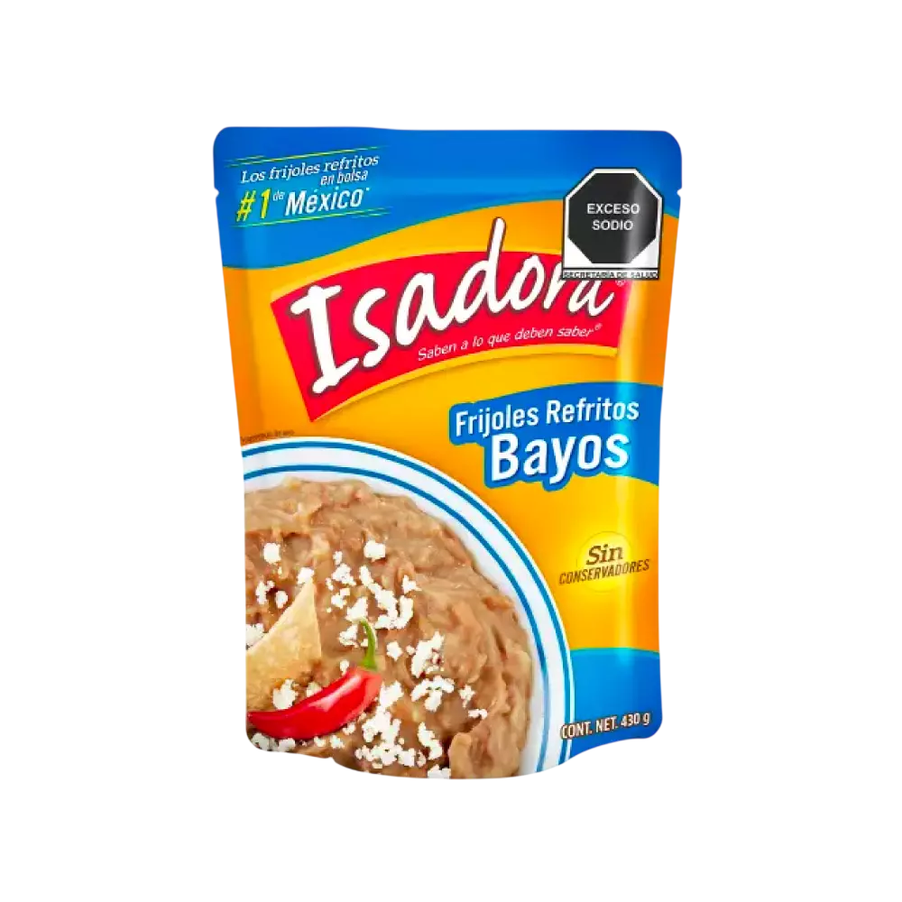 FRIJOLES REFRITOS BAYOS ISADORA 24/430 GR.