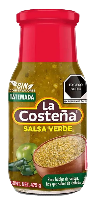 SALSA VERDE C/CHILES TATEMADOS LA COSTEÑA 12/475 GR