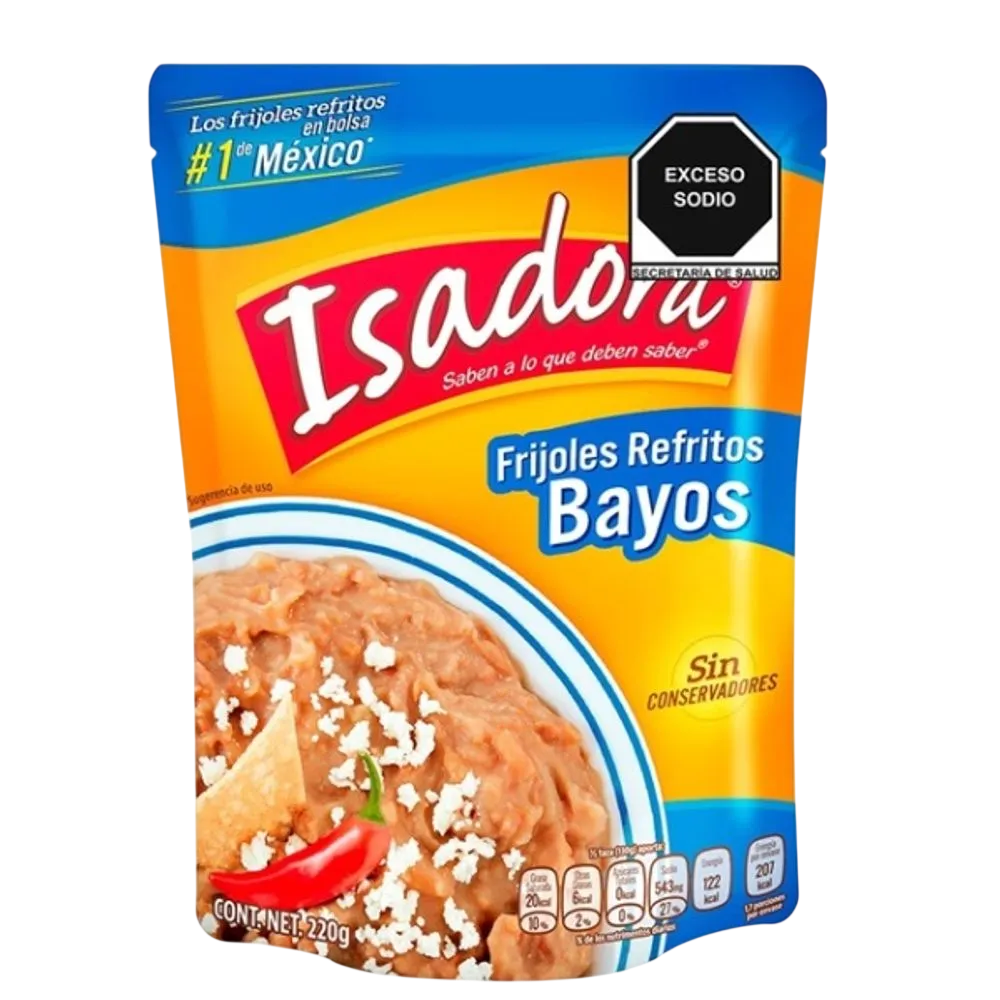 FRIJOLES ISADORA BAYOS REFRITOS 22/220 GR