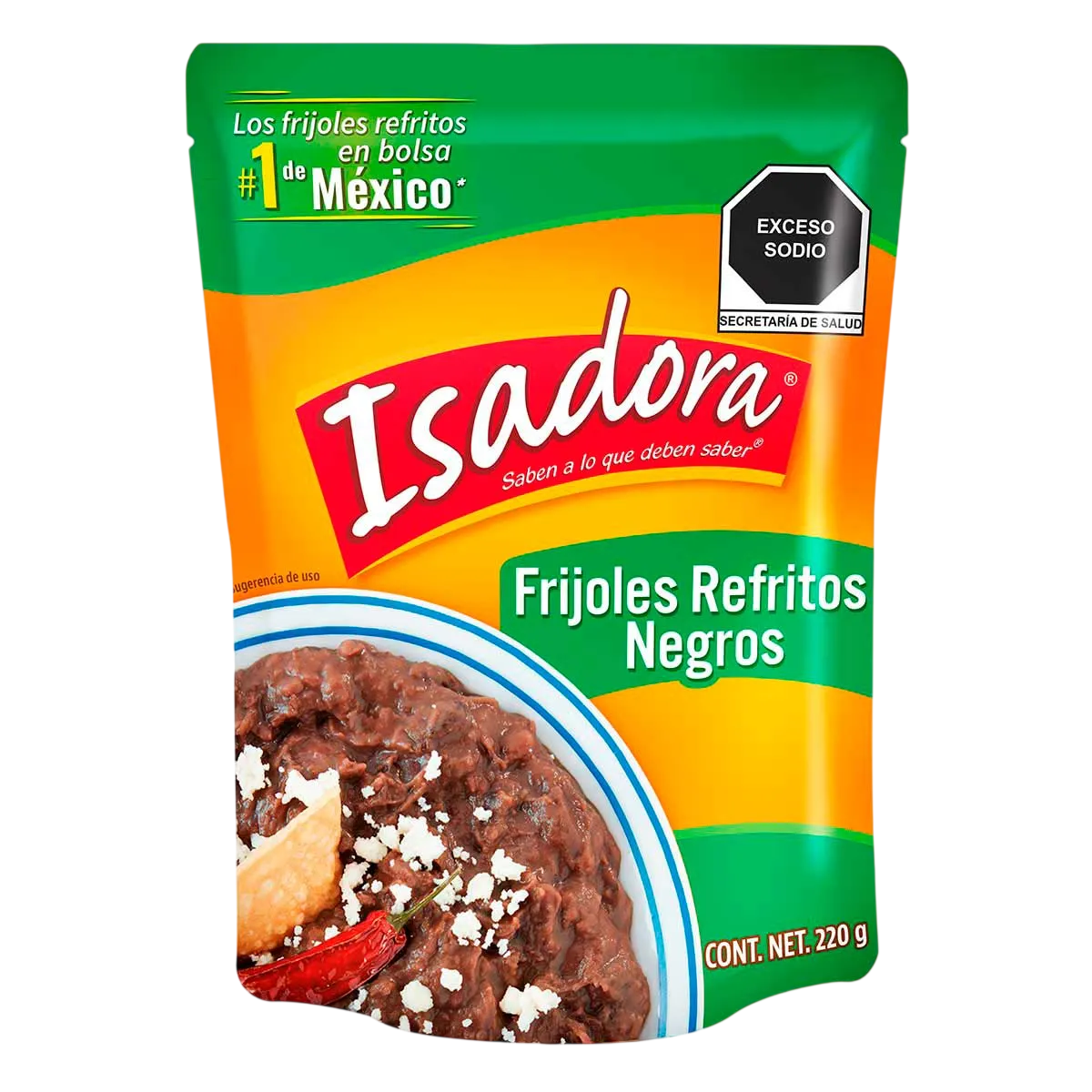 FRIJOLES REFRITOS NEGROS ISADORA 22/220 GR