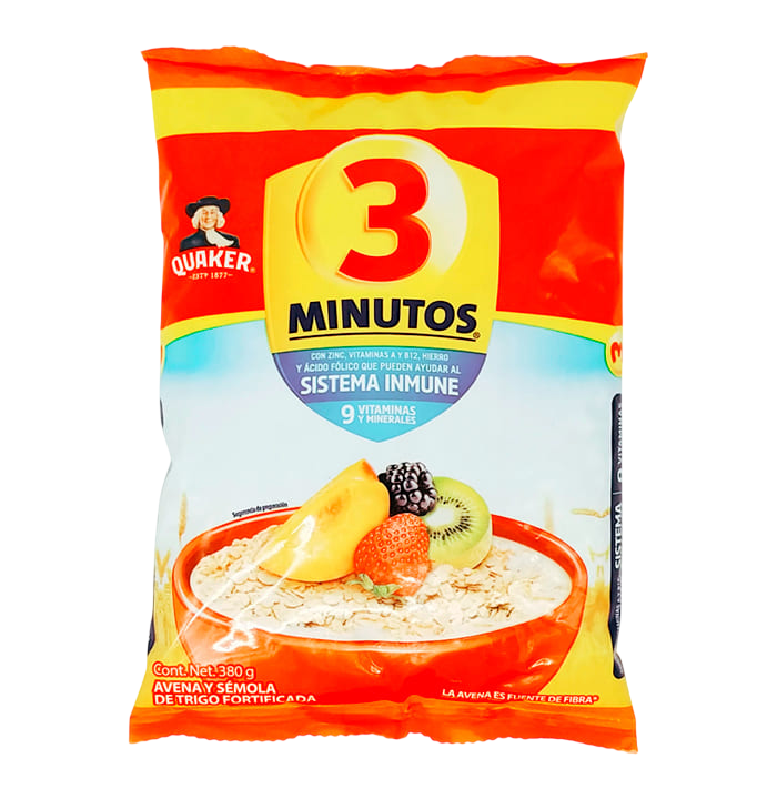 AVENA 3 MINUTOS BOLSA QUAKER 36/380GR