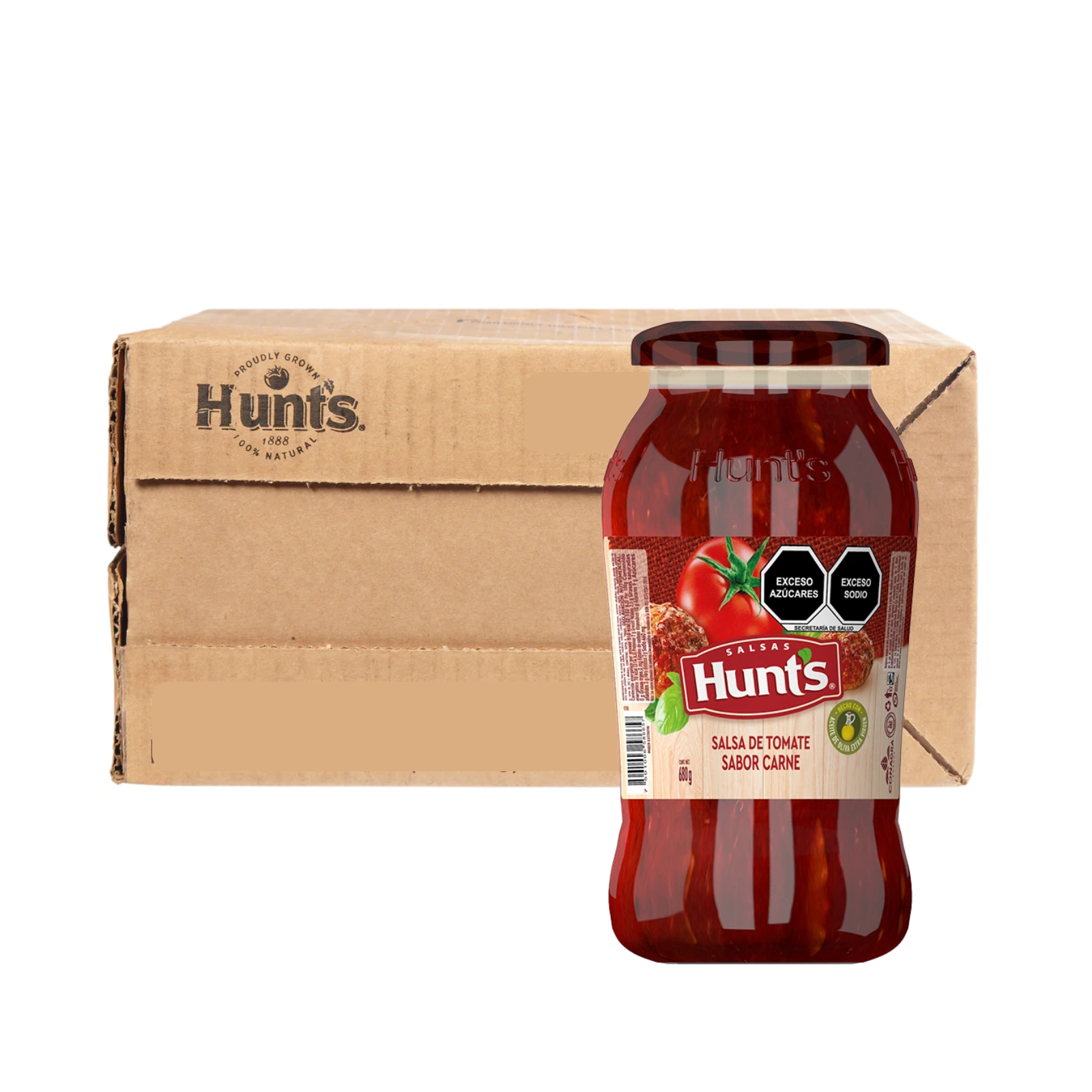SALSA P/PASTA TOMATE Y CARNE HUNTS 12/680 GR