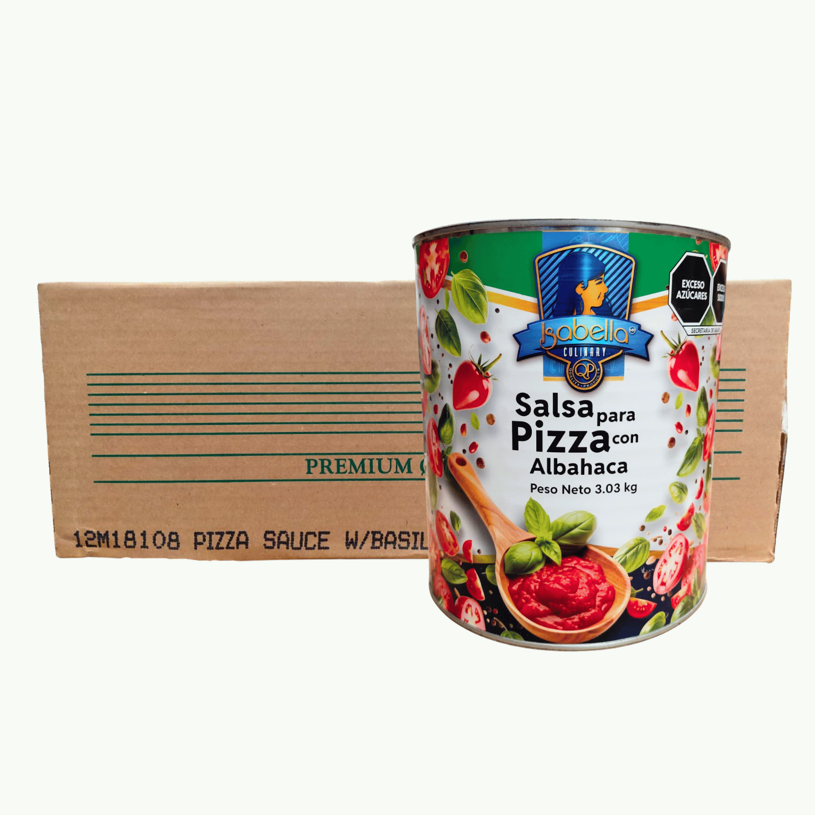 SALSA P/PIZZA CON BASIL ISABELLA 6/1 GL