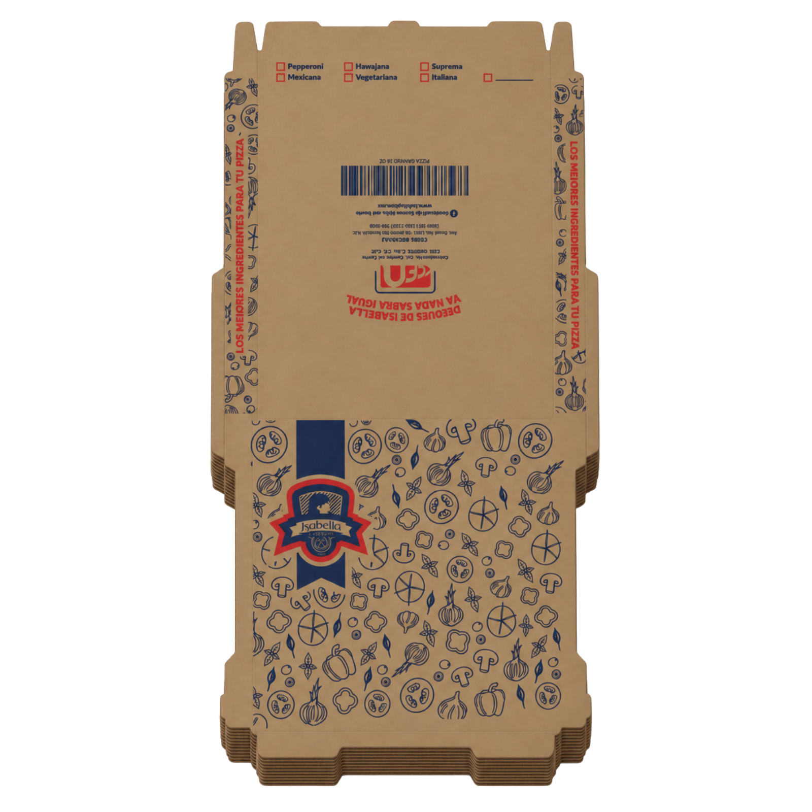 CAJA P/PIZZA KRAFT ISABELLA NO. 20 25 PZ