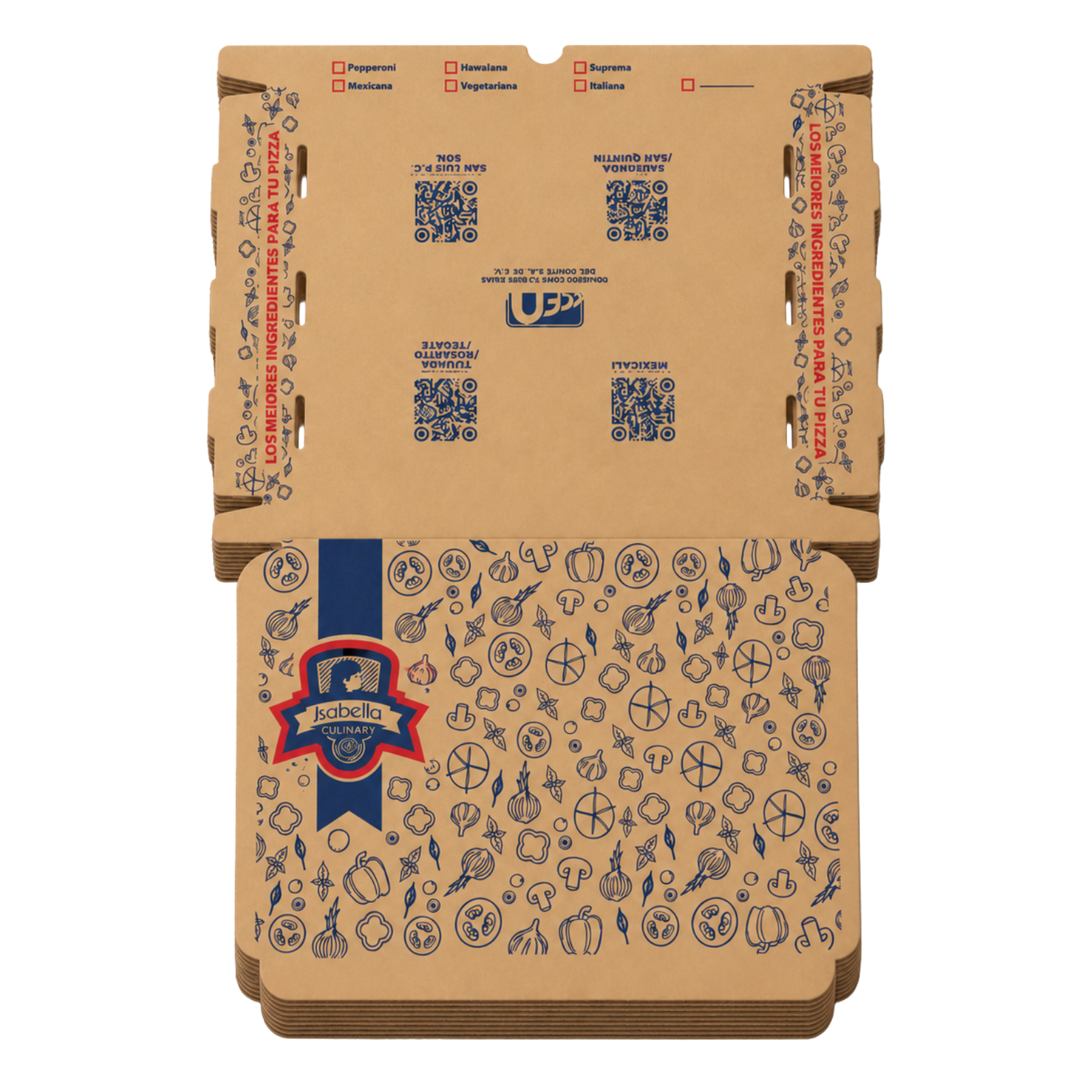 CAJA P/PIZZA ISABELLA NO. 60X40 C/25PZ