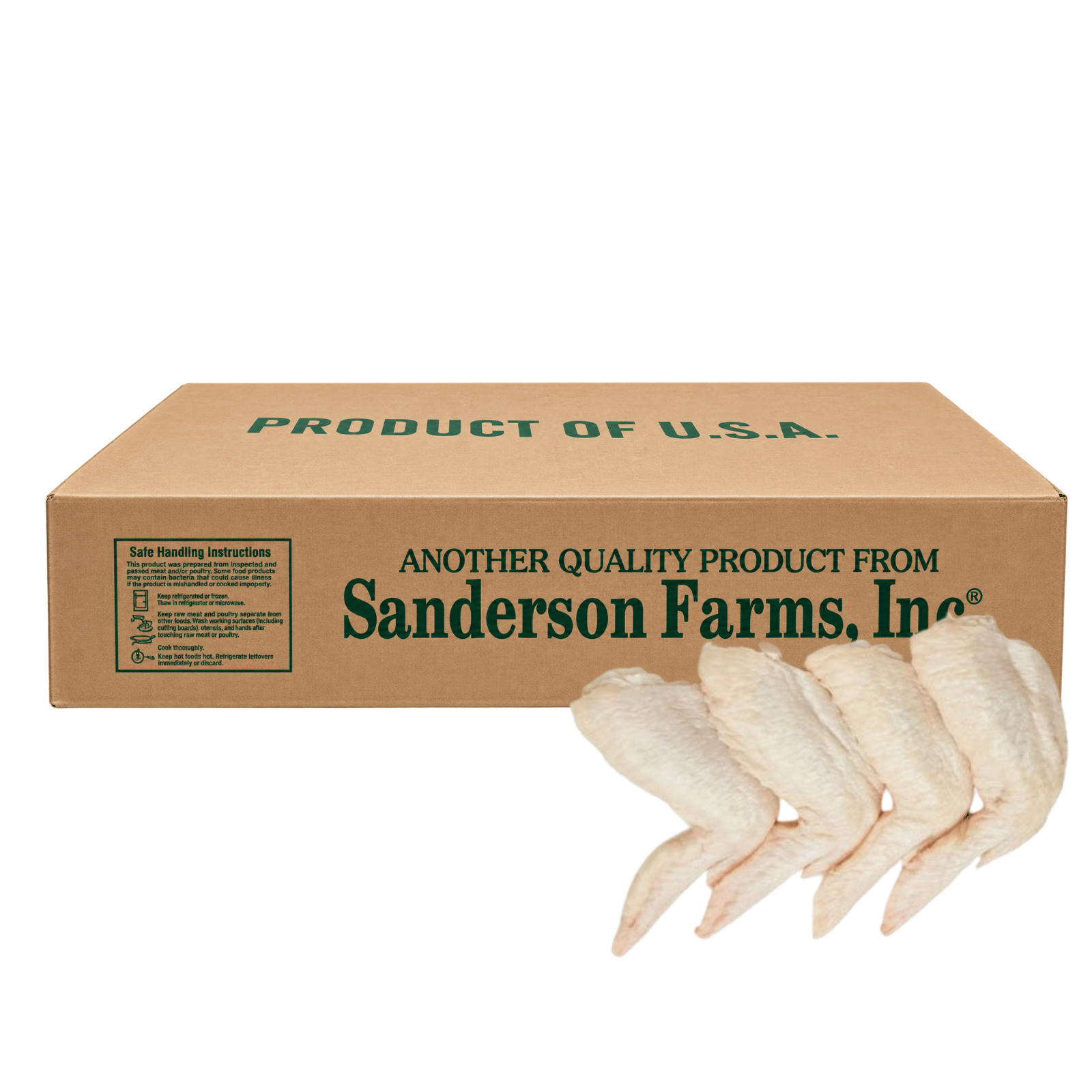 ALITAS DE POLLO NATURALES SANDERSON FARM CONGELADAS 44.09 LB.