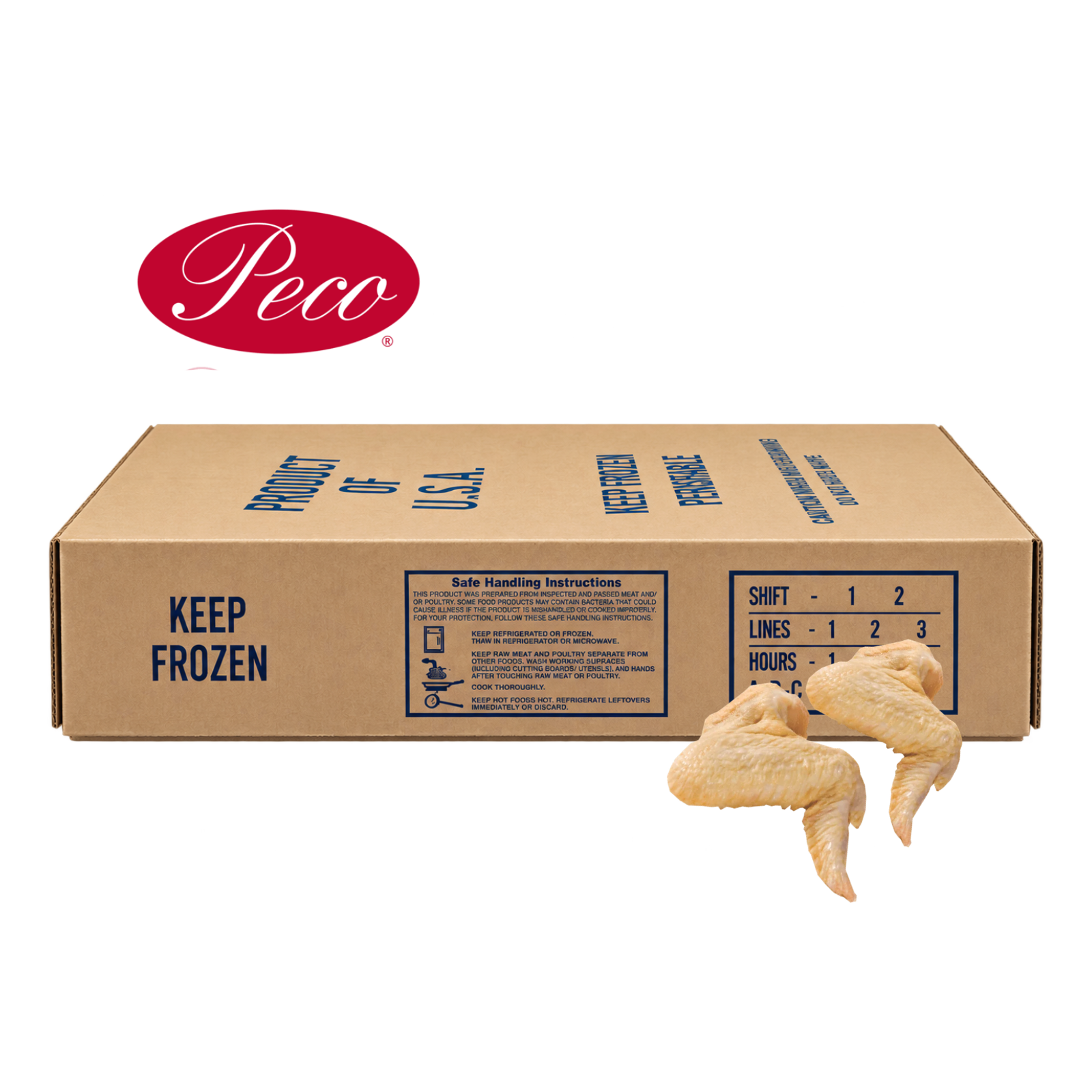 ALITAS DE POLLO NATURALES PECO CONGELADAS 40 LB