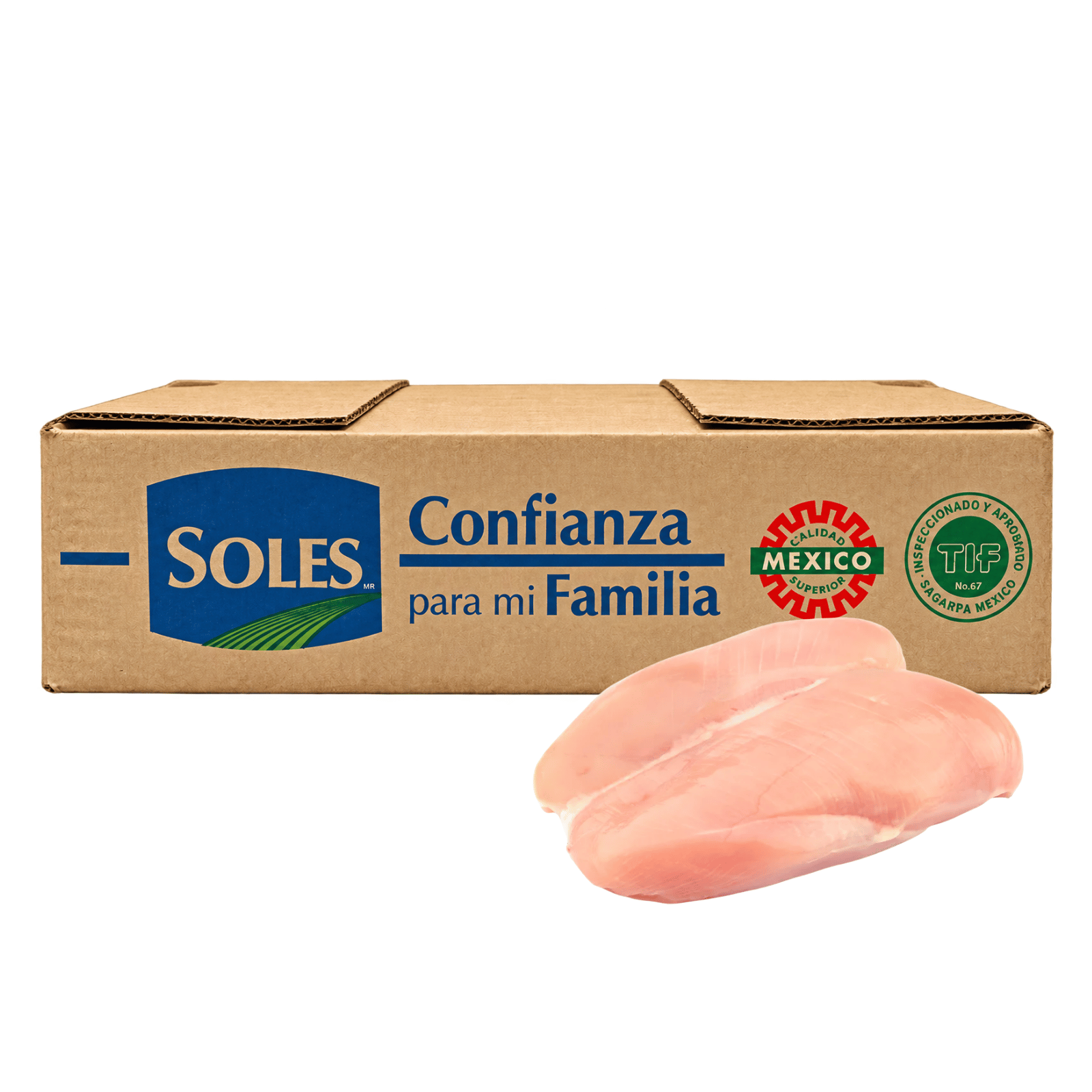 PECHUGA DE POLLO IQF SOLES CONGELADA 10 KG