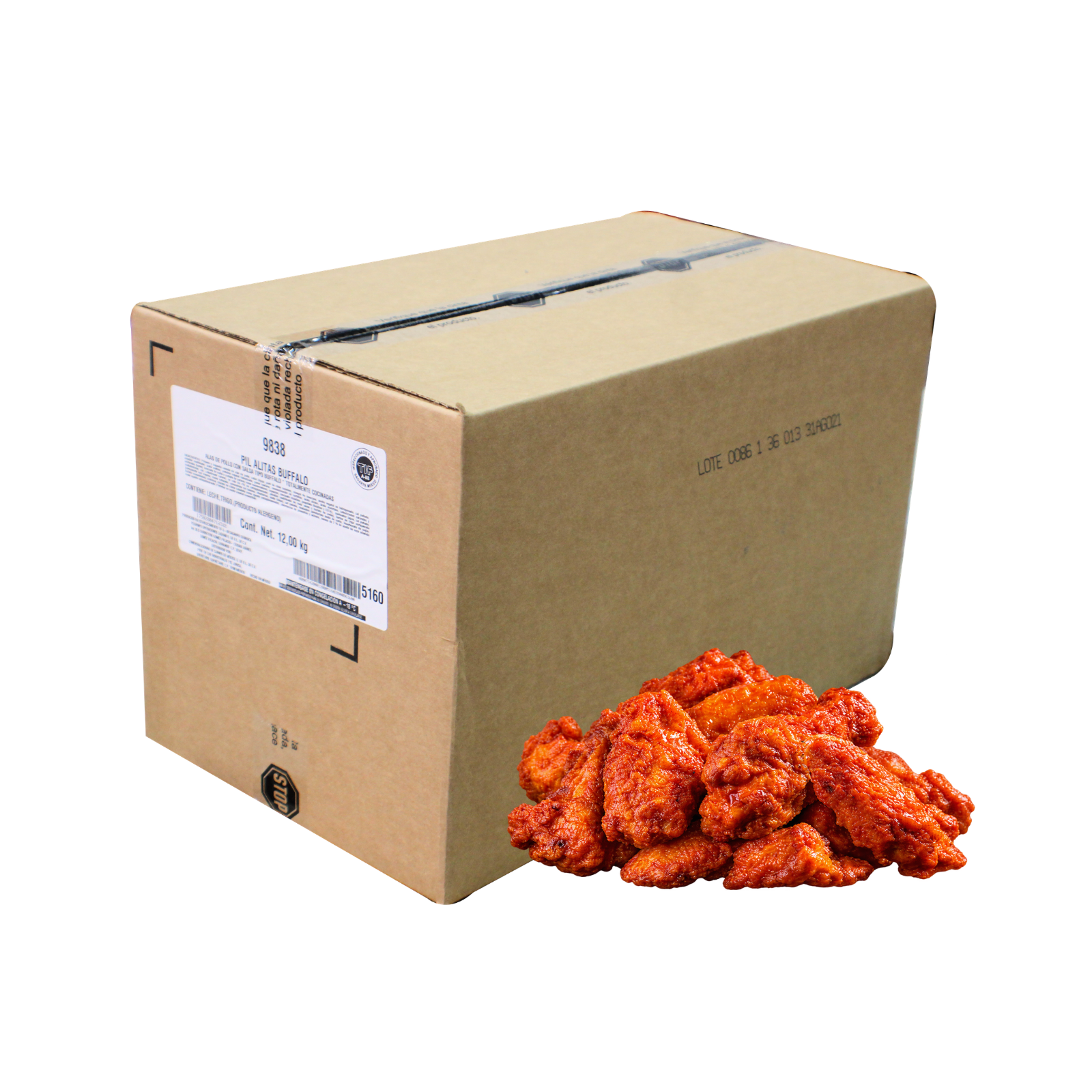 ALITAS DE POLLO BUFFALO TOTALMENTE COCINADAS PILGRIMS 6/2 KG