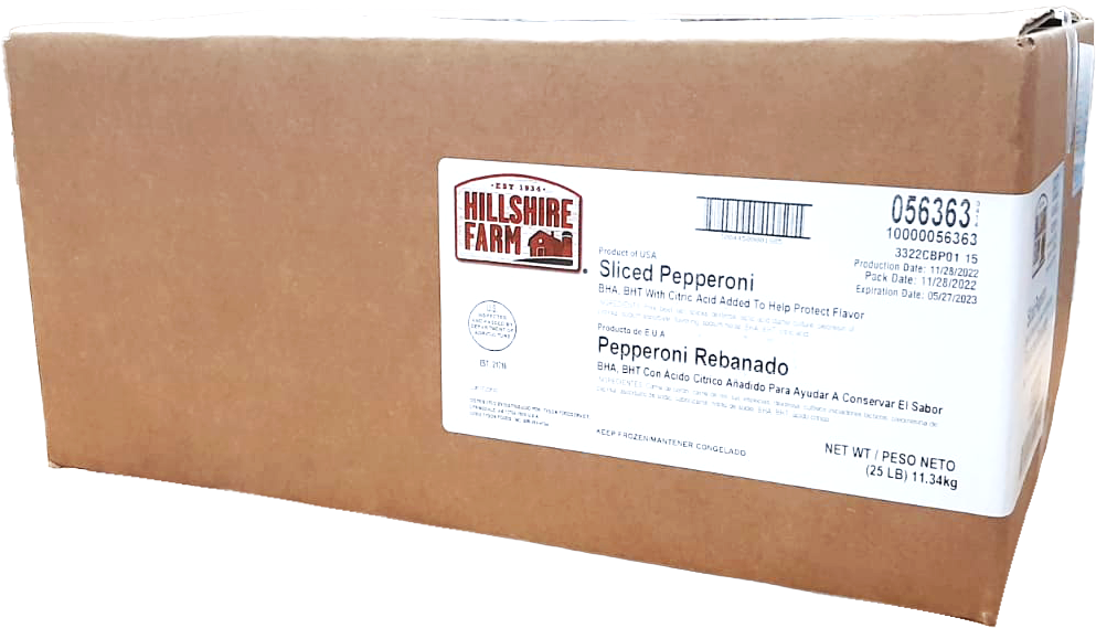 PEPPERONI REBANADO DE PUERCO Y RES HILLSHIRE FARMS 25 LB