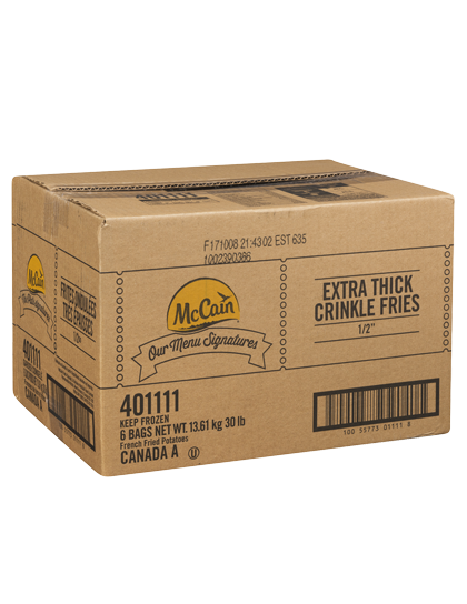 PAPAS CONGELADAS ONDULADAS CORTE 1/2 MCCAIN 6/5LB