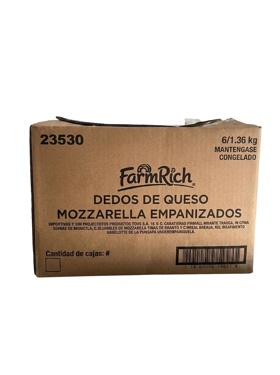 DEDOS DE QUESO MOZZARELLA EMPANIZADOS FARMRICH 8/1.36KG