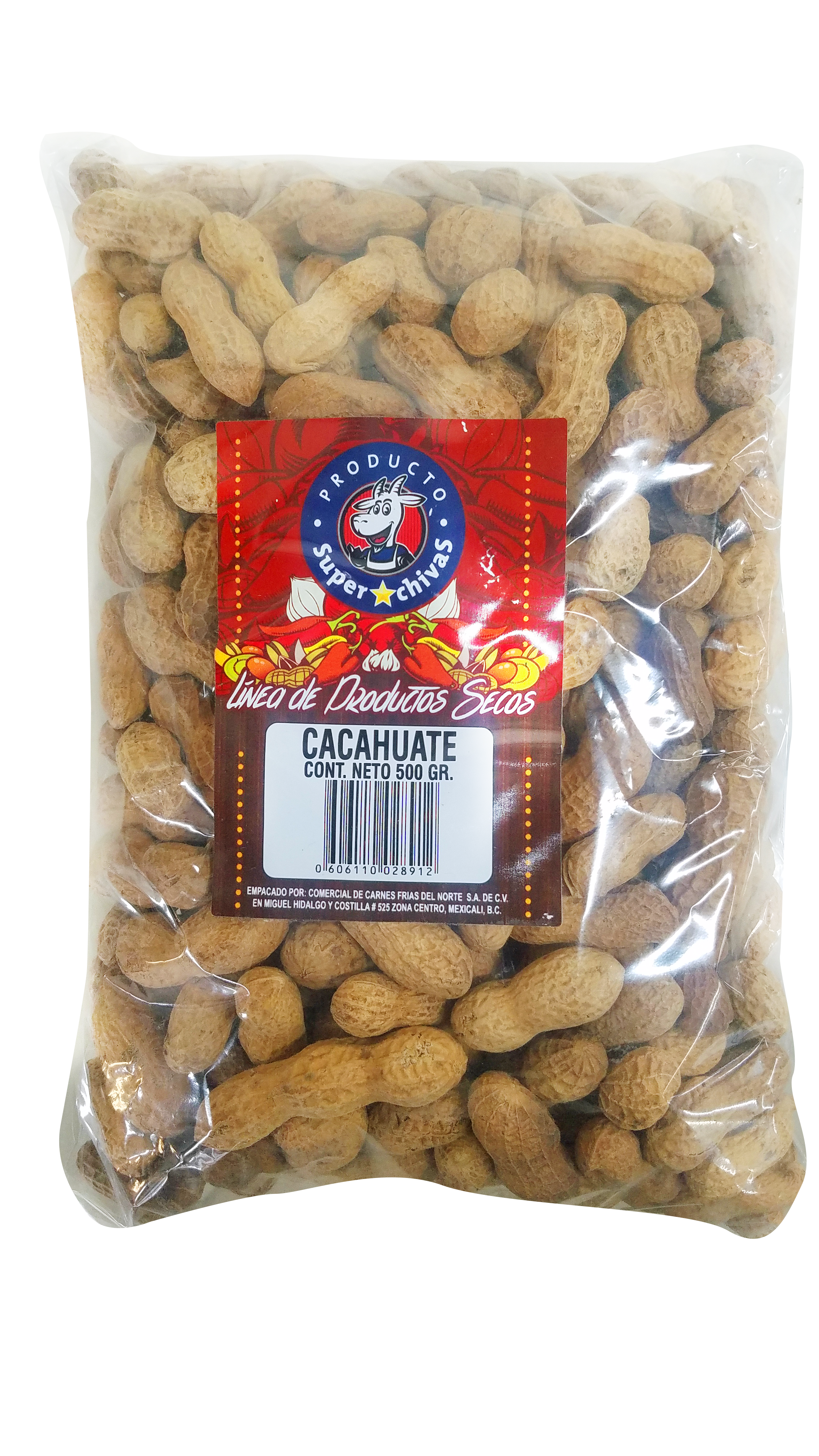 CACAHUATE C/ CASCARA 500 GRS