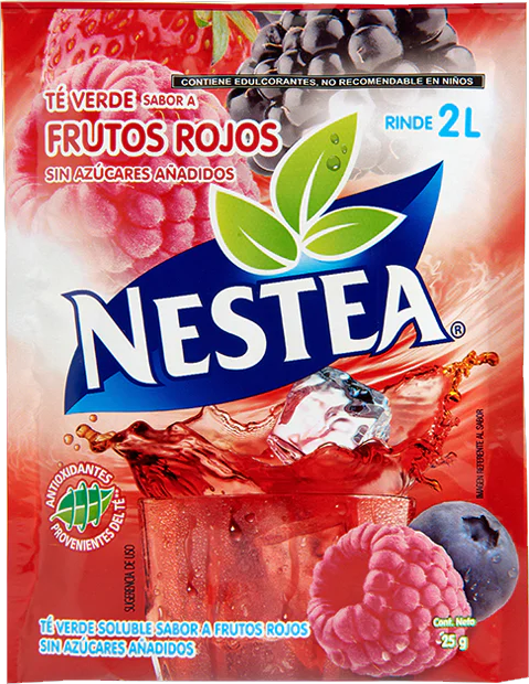 TE VERDE FRUTOS ROJOS NESTEA 25 GRS EXH 9/10 PZAS