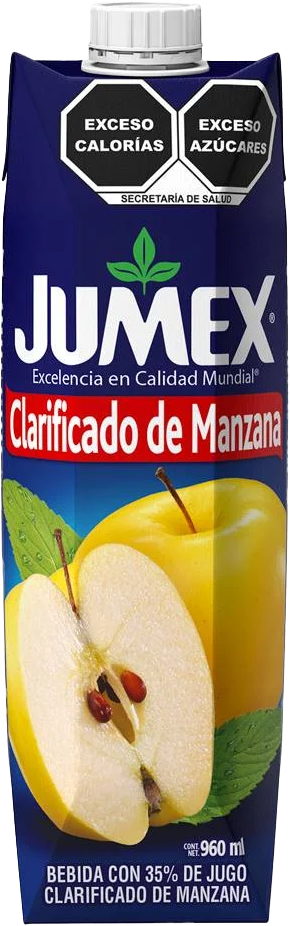 BEBIDA TETRA JUMEX 12/960 ML MANZANA CLARIFICADA