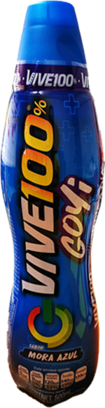 BEBIDA ENERGIZANTE VIVE 100 MORA AZUL 24/500 ML