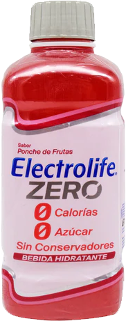 BEBIDA HIDRA. ELECTROLIFE ZERO PONCHE DE FRUTAS 12/625ML