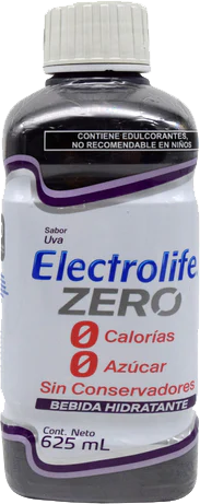 BEBIDA HIDRA. ELECTROLIFE ZERO UVA 12/625ML