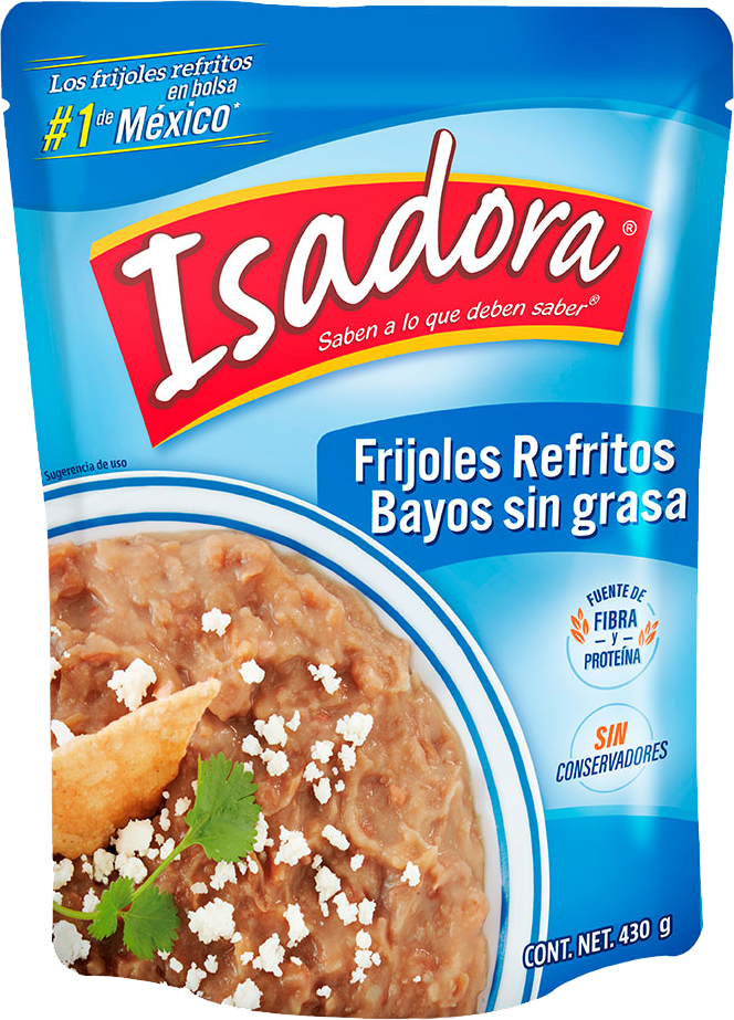 FRIJOLES REFRITOS BAJOS EN GRASA ISADORA 24/430 GR