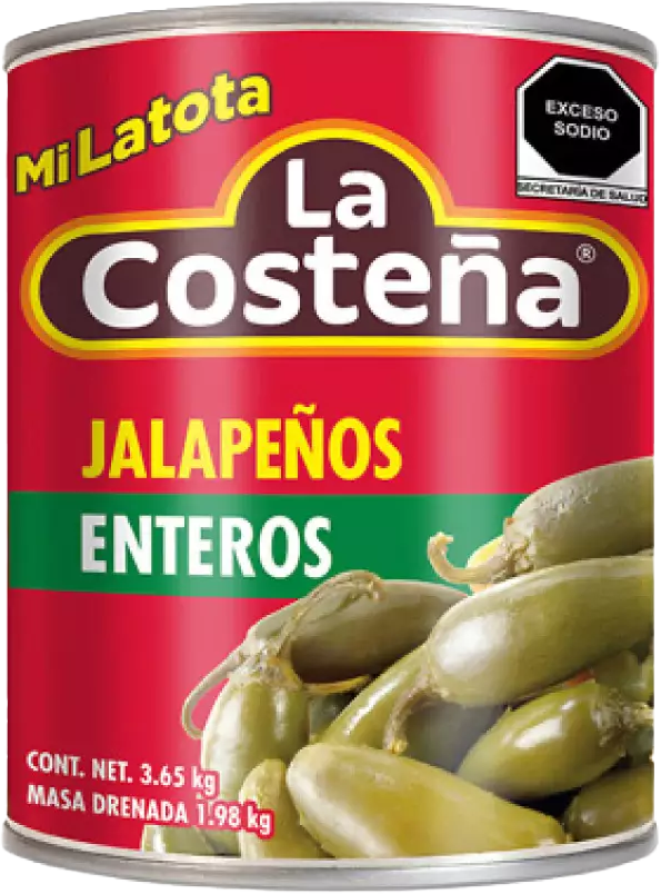 CHILE JALAPEÑO ENTERO MI LATOTA LA COSTEÑA 6/3.650 KG