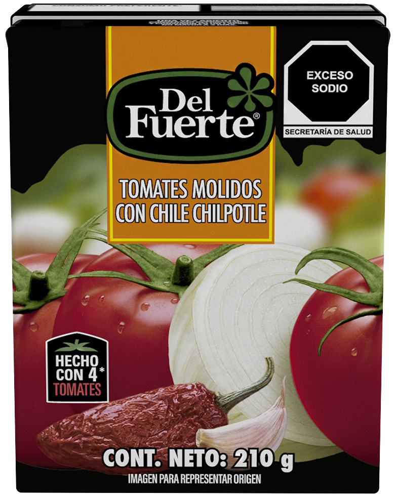 PURE DE TOMATE DEL FUERTE CON CHIPOTLE 24/210 GR.