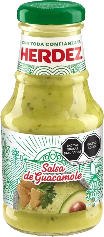 SALSA TIPO GUACAMOLE HERDEZ 6/240 GR