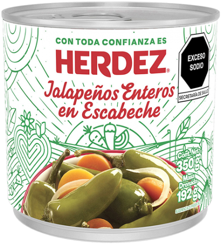 CHILE JALAPEÑO ENTEROS HERDEZ 12/350 GR