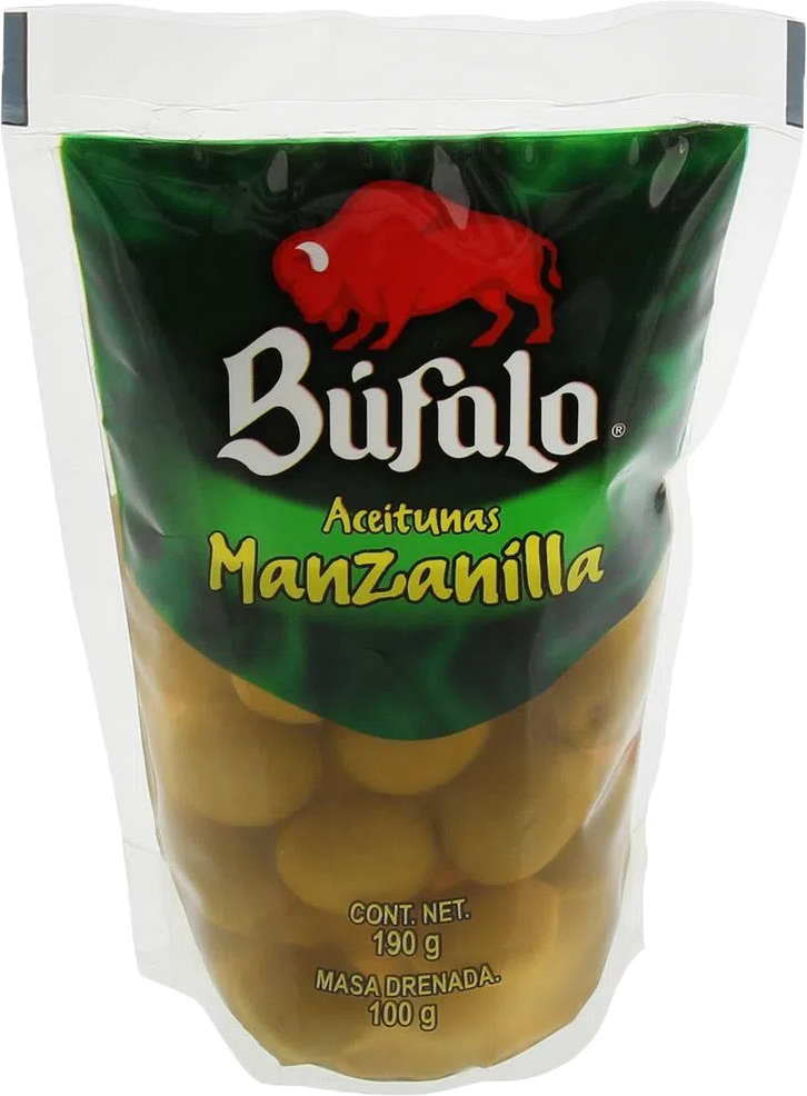 ACEITUNA MANZANILLA BUFALO 24/190 GR POUCH