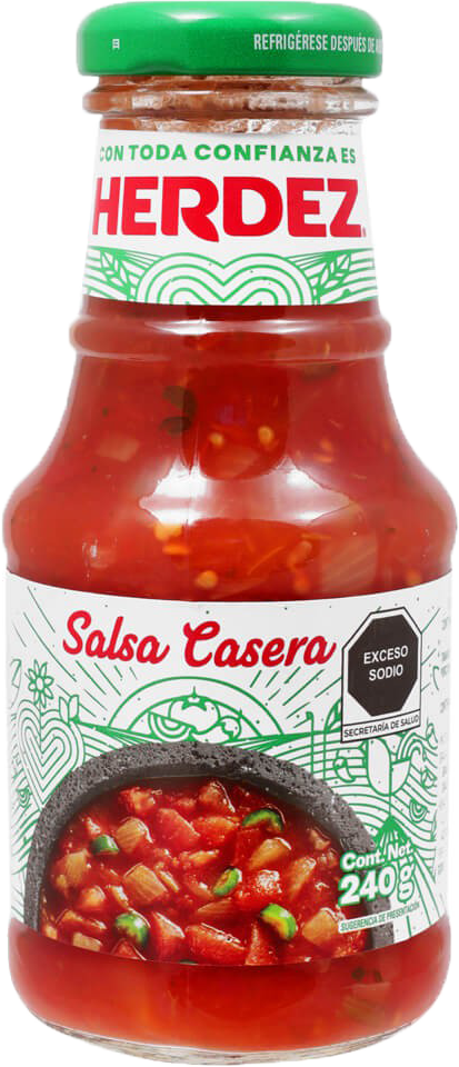 SALSA CASERA HERDEZ FCO 12/240GR
