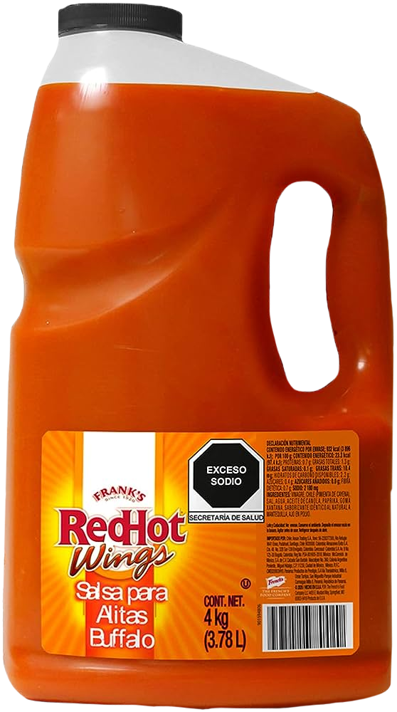 SALSA P/ALITAS RED HOT WINGS 4/3.78 LTS