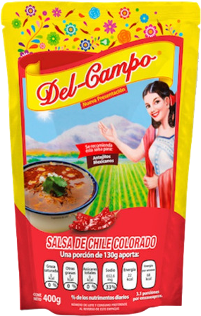 SALSA DE CHILE COLORADO DEL CAMPO 24/400 GR