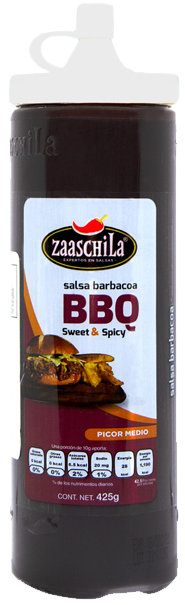 SALSA BBQ DULCE/PICANTE ZAASCHILA 6/425 GR