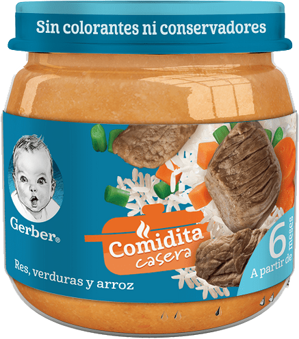 COMIDA BEBE VERDURA/RES/ARROZ 2DA ET GERBER 24/100GR