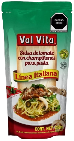 SALSA P/ESPAGUETTI C/CHAMPIÑONES VALVITA 24/250 GR