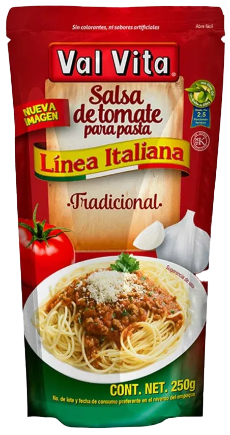 SALSA P/ESPAGUETTI TRADICIONAL VALVITA 24/250 GR
