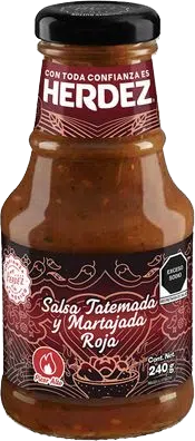 SALSA ROJA TATEMADA MORTAJADA HERDEZ 12/240GR