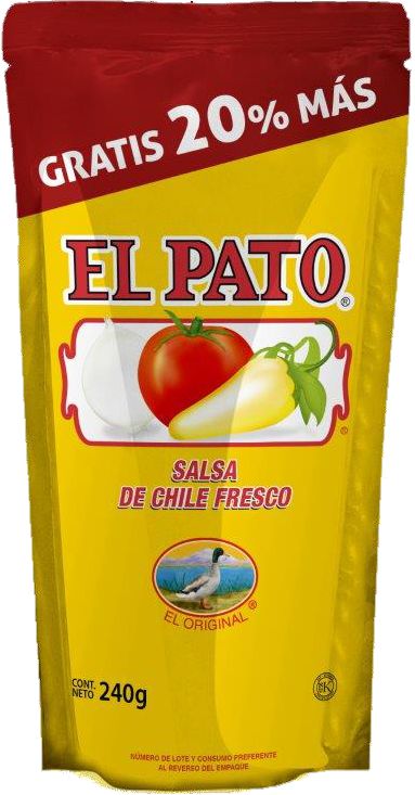 SALSA CHILE FRESCO EL PATO POUCH 48/240 GR