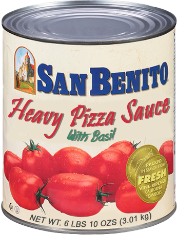 SALSA P/PIZZA CON BASIL HEAVY SAN BENITO 6/1GL