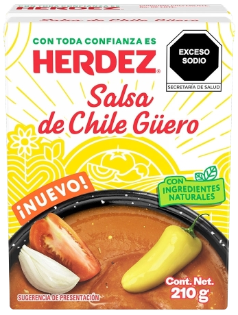 SALSA CHILE GÜERO HERDEZ 24/210 GR