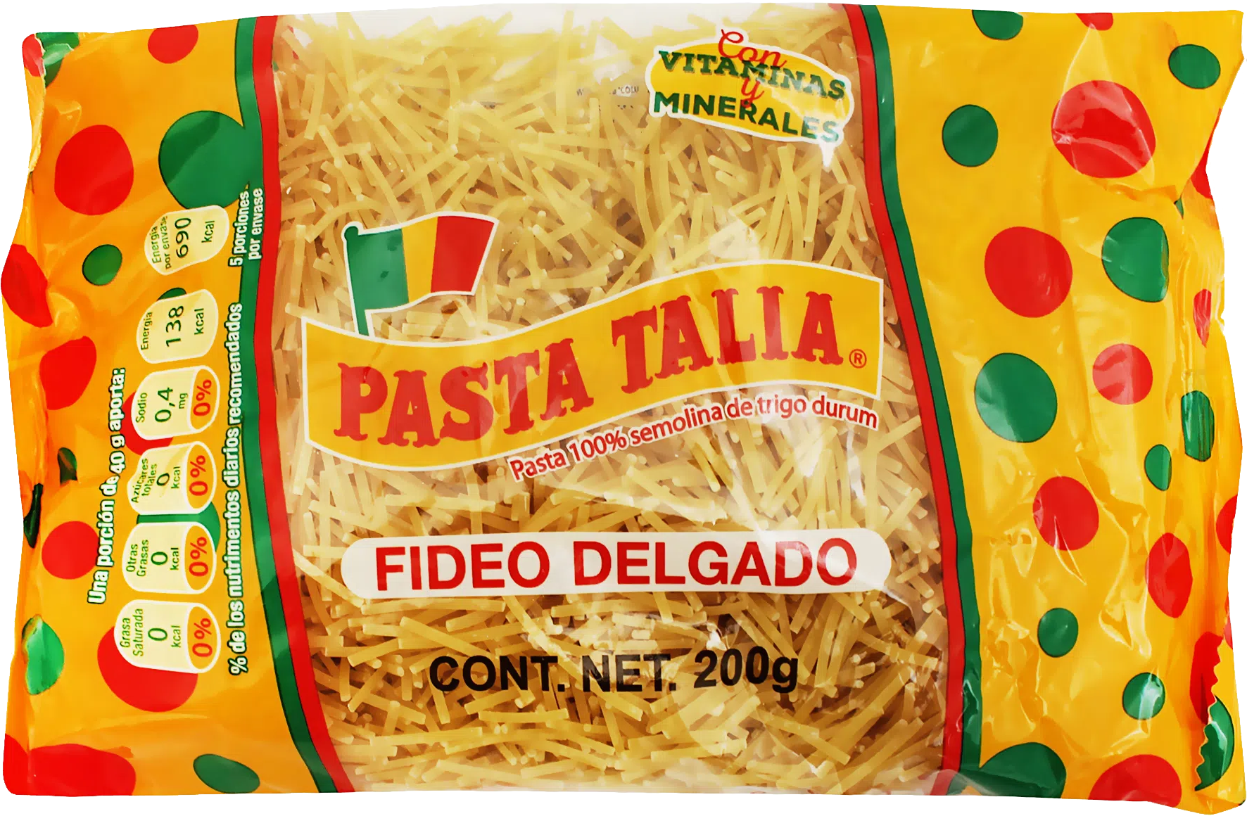 PASTA FIDEO CORTADO DELGADO TALIA 36/200 GR