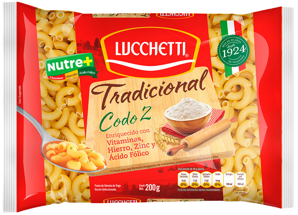 PASTA LUCCHETTI TRADICIONAL CODO (2) 20/200 GR