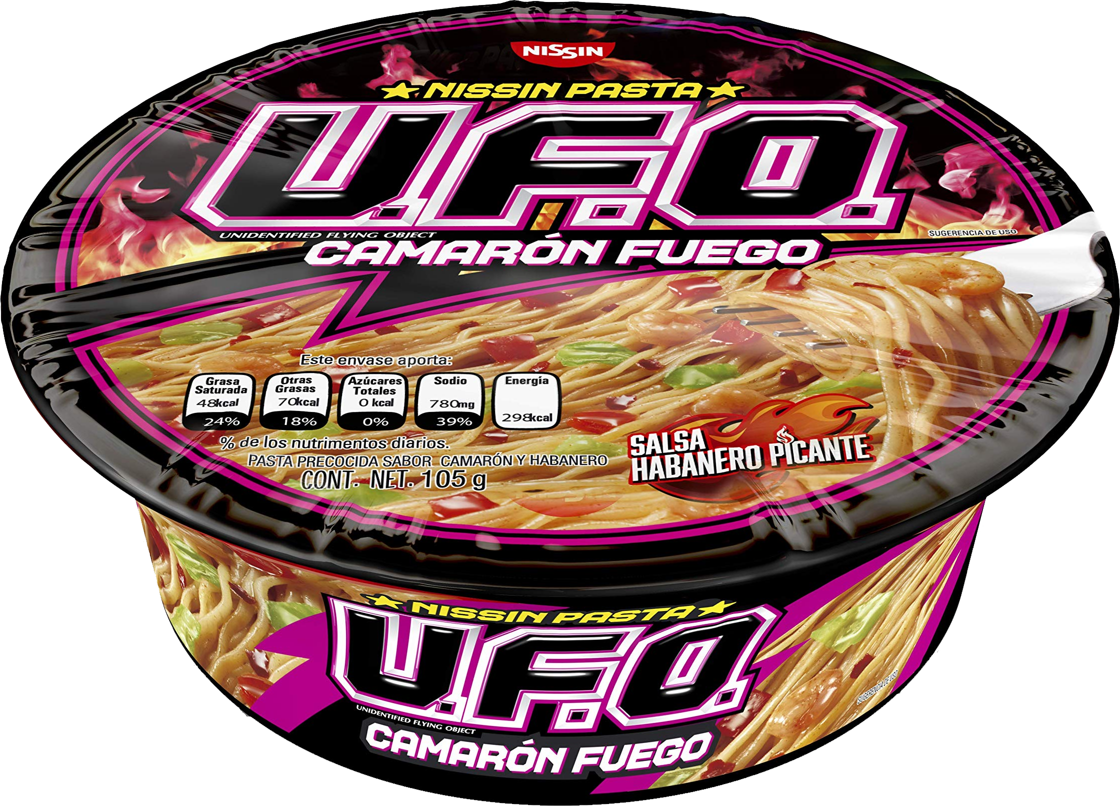 SOPA NISSIN UFO CAMARON FUEGO 12/105 GR
