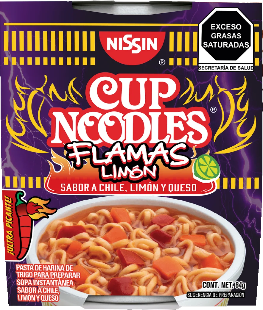 SOPA NISSIN CUP FLAMAS LIMON 12/64GR