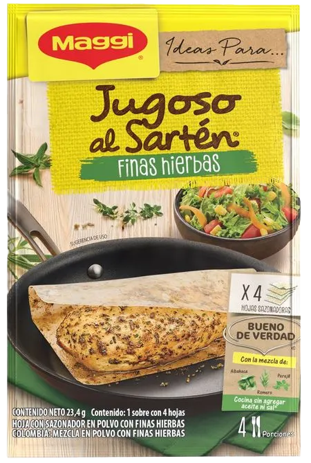 JUGOSO AL SARTEN POLLO A LAS FINAS HIERBAS MAGGI 18/23.4 GR