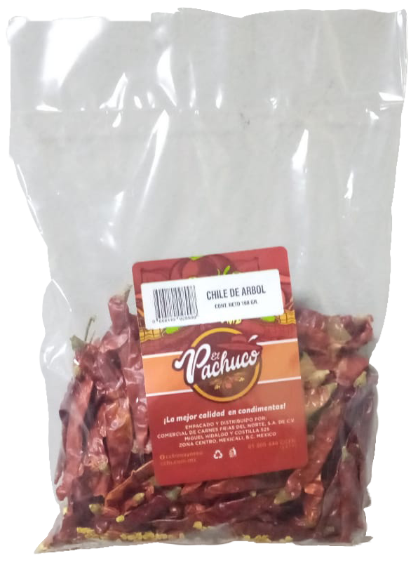 CHILE ARBOL PICOSO 100 GR