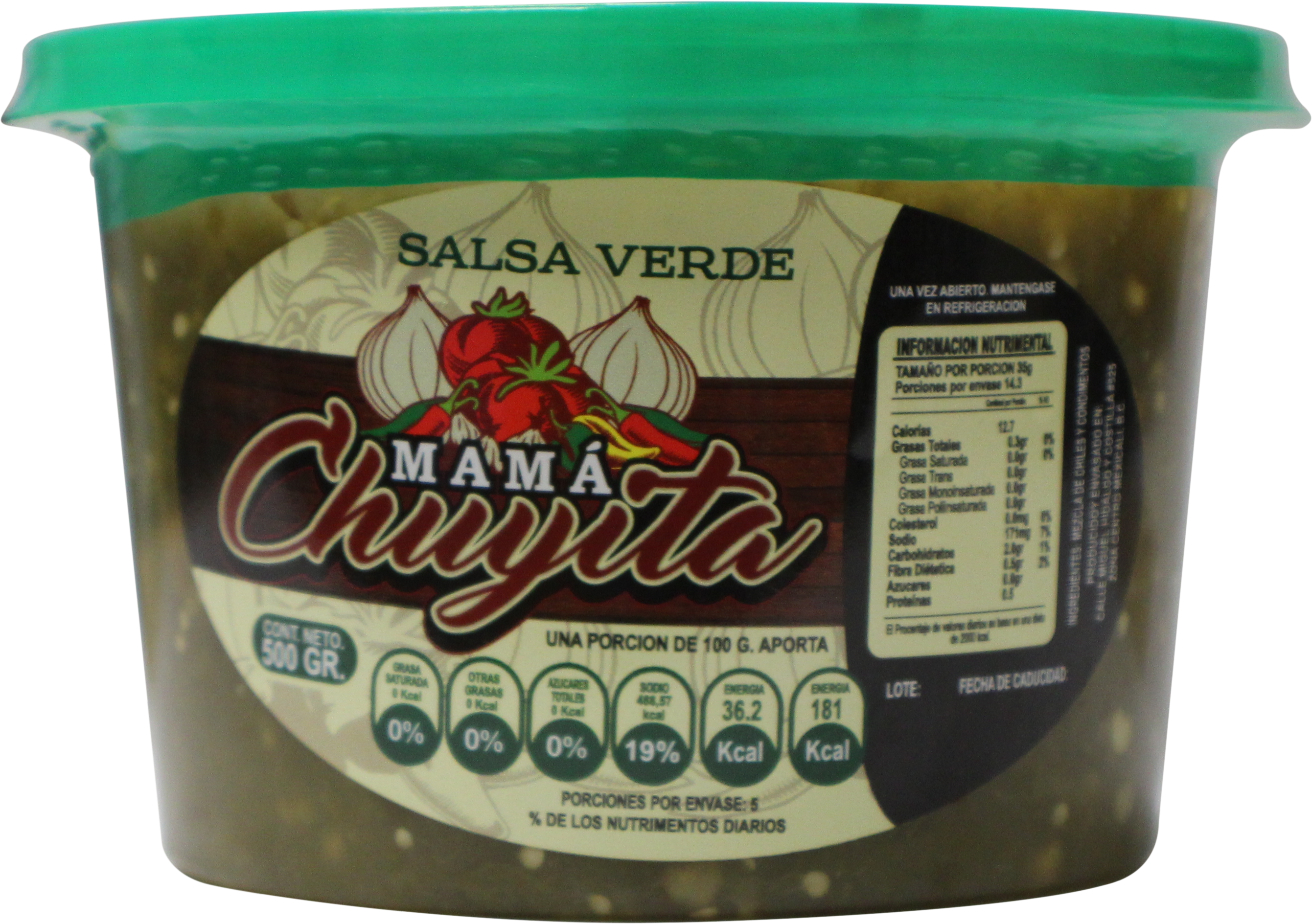 SALSA VERDE MAMA CHUYITA 500 GR