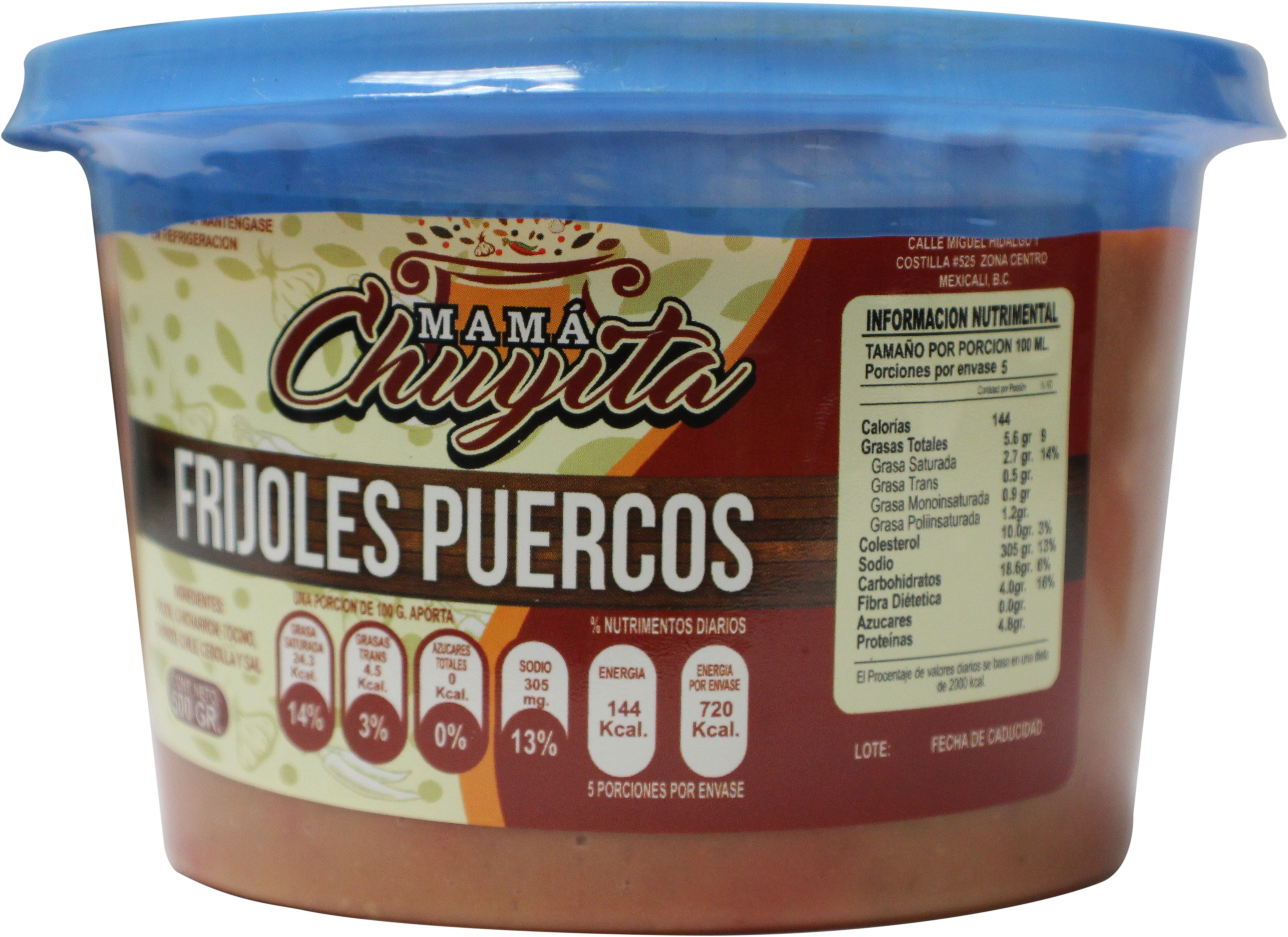 FRIJOLES PUERCOS MAMA CHUYITA 500GR