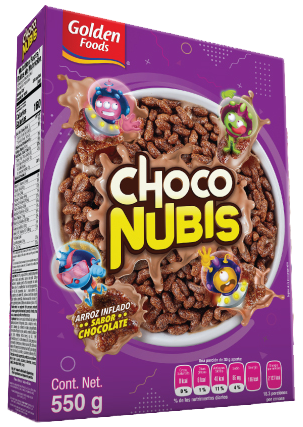 CEREAL CHOCO NUBIS GOLDEN FOODS 16/550 GR